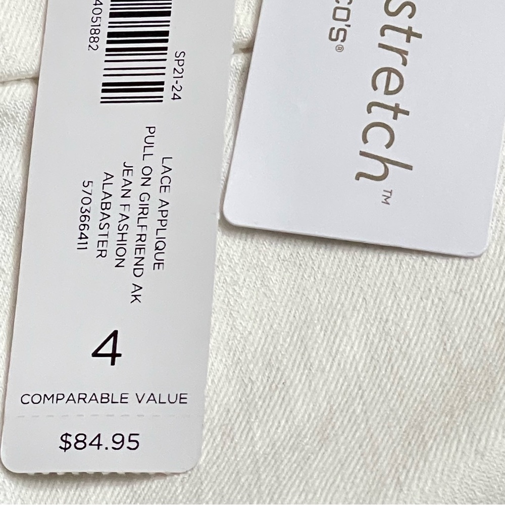NWT Chico’s Size 4 US 20 Perfect Stretch Girlfriend Straight Leg Ankle Pants - Picture 6 of 16